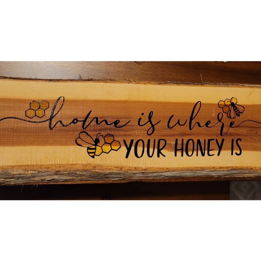 Custom 2FT Live Edge Wooden Mantelpiece Sign *price firm, handmade*